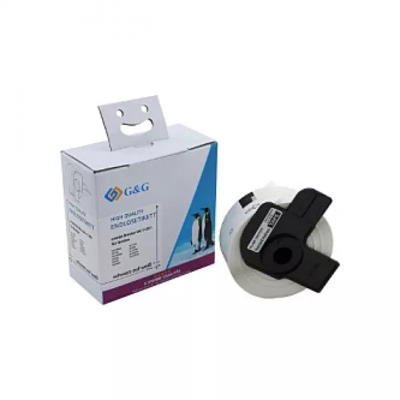G&G Etiquetas térmicas directas compatibles con Brother DK-11201 29x90mm Papel blanco adhesivo permanente Etiquetas de dirección pack de 400