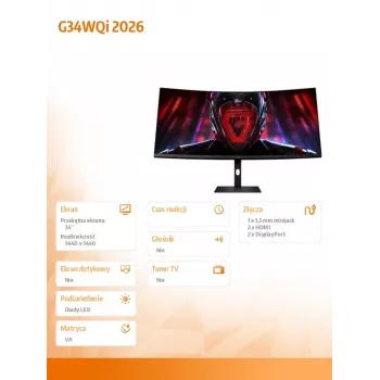 XIAOMI Monitor gaming curvo G34WQi 2026 34