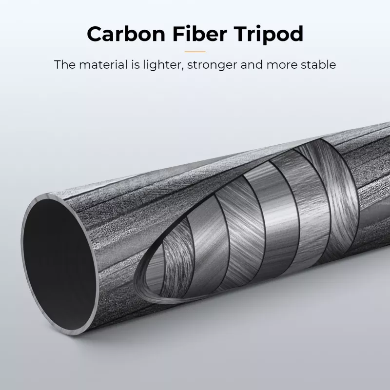 K&F Concept Trípode de fibra de carbono X284C4 con rótula esférica BH-36, 172 cm / 67,7