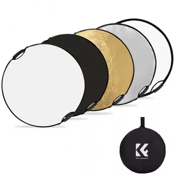 K&F Concept Reflector fotográfico redondo 5 en 1 con asa de 80 cm (32