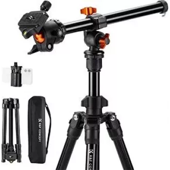 K&F Concept Trípode KF09.101V6 con brazo giratorio Negro