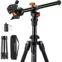 K&F Concept Trípode KF09.101V6 con brazo giratorio Negro