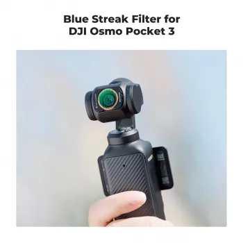 KF Filtro anamórfico Blue Streak + Protector de pantalla de vidrio templado 2 en 1 para DJI Osmo Pocket 3 / 4