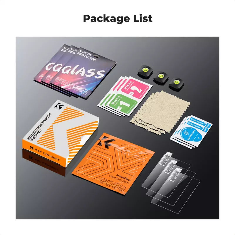 KF Pack de 3 protectores de pantalla de vidrio templado 9H para Sony NEX-7, NEX-6, NEX-6L, NEX-5, NEX-3N, Alpha a6600