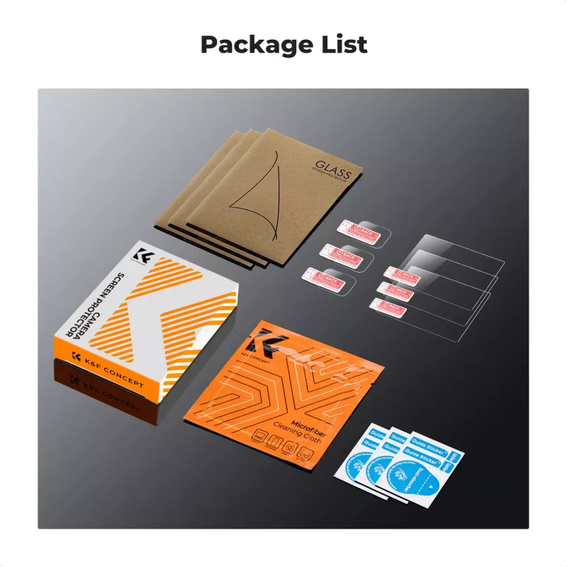 KF pack de 6 cristal templado 9H set de protección de pantalla y objetivo para DJI Osmo Pocket 3