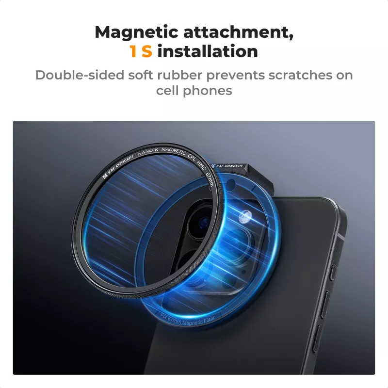 K&F Concept filtro polarizador circular CPL HMC 67mm para smartphone