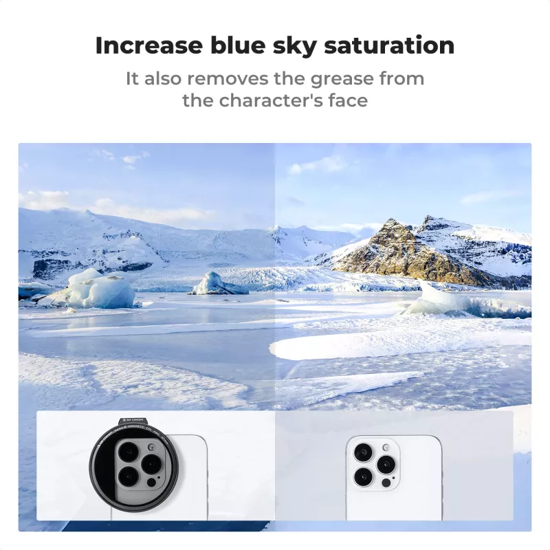 K&F Concept filtro polarizador circular CPL HMC 67mm para smartphone