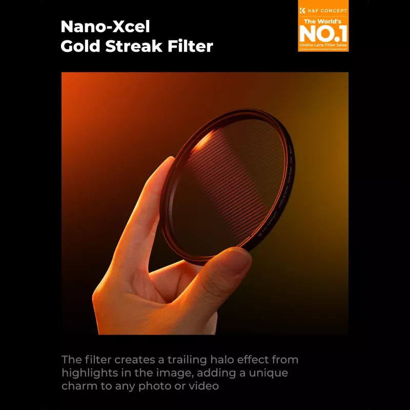 K&F Nano-X MRC filtro de efecto estelas doradas 52mm