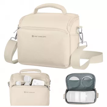 K&F Concept KF13.179V3 bolsa bandolera para DSLR, cámaras sin espejo, dron, gimbal - beige