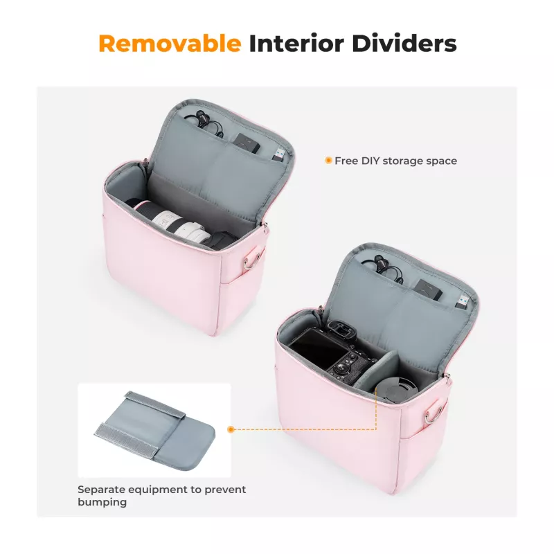 K&F Concept bolsa bandolera para cámara DSLR dron gimbal, lila, KF13.179V7
