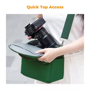 K&F Concept KF13.179V8 bolsa de cinturón para cámara verde - DSLR/sin espejo/dron/gimbal