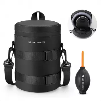 K&F Concept Funda impermeable para objetivo 15x11cm M con fuelle