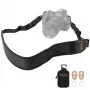 KF Correa de cuello y hombro de neopreno para cámaras DSLR y sin espejo (Canon, Nikon, Sony) - Negro
