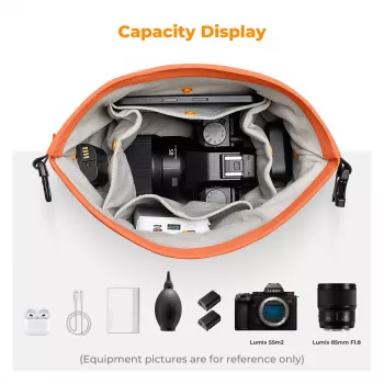 K&F Concept Bandolera cruzada Sling Bag 5L Naranja para cámara y smartphone