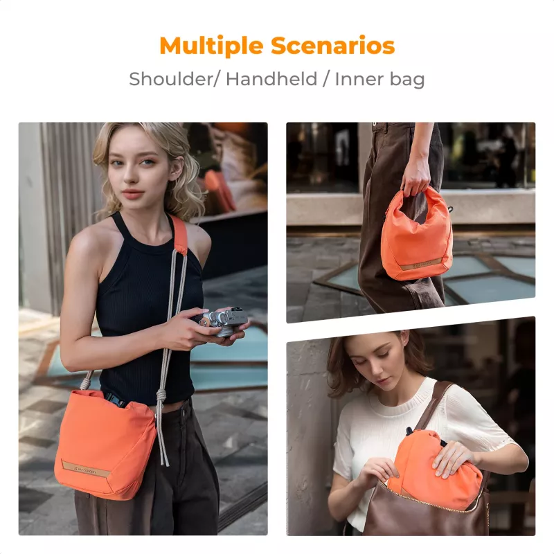 K&F Concept Bandolera cruzada Sling Bag 5L Naranja para cámara y smartphone