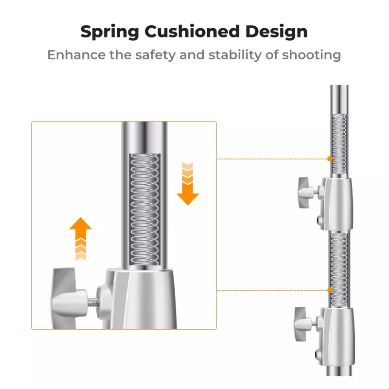 K&F Concept KF34.044 Trípode de luz de aluminio de 280cm con espiga reversible de 1/4