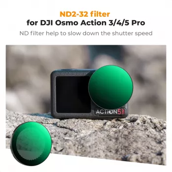 K&F Concept Serie Nano-X Filtro ND variable ND2-ND32 para DJI Osmo Action 3/4/5 Pro