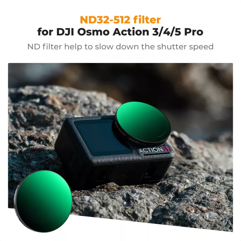 Filtro ND variable Nano-X ND32-512 gris de KF Concept para DJI Osmo Action 3/4/5 Pro