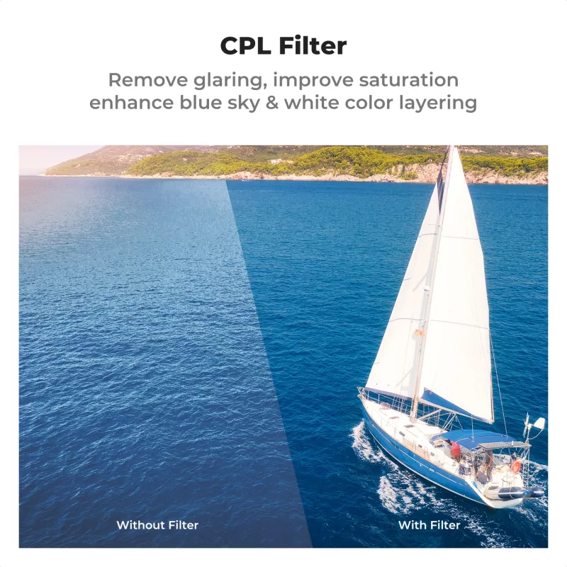 Filtro de polarización circular CPL Ultra HD 8K Nano-X de K&F Concept para dron DJI Air 3S KF01.2878