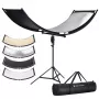 Reflector curvo en U 4 en 1 de 180x60cm de K&F Concept con soporte de luz y bolsa de transporte