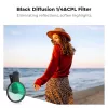 Kit de filtros KF 2 en 1 Black Diffusion 1/4 + CPL Phone de 67 mm Clip-On