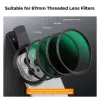 Kit de filtros KF 2 en 1 Black Diffusion 1/4 + CPL Phone de 67 mm Clip-On