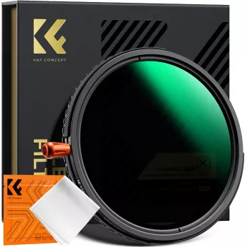Filtro híbrido K&F Concept Nano-X MRC 3 en 1 de 77 mm Fader ND2-32 + CPL + Black Diffusion 1/4