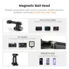 Soporte de trípode magnético con rótula esférica 3D de KF para GoPro smartphone cámara con rosca de 1/4 de pulgada KF31.156 negro