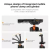 Soporte de trípode magnético con rótula esférica 3D de KF para GoPro smartphone cámara con rosca de 1/4 de pulgada KF31.156 negro