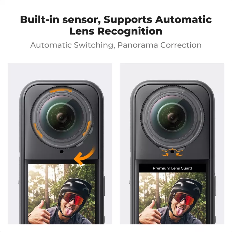 K&F Concept Pack de 2 protectores de objetivo de vidrio templado para Insta360 X5 KF31.185