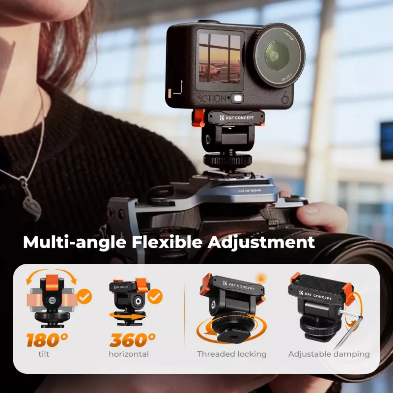 Soporte magnético de cambio rápido para DJI Osmo Action 6 / Nano / rosca de 1/4