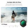 Filtro ND variable K&F ND2-ND32 para dron DJI Mini 5 Pro, cristal AGC