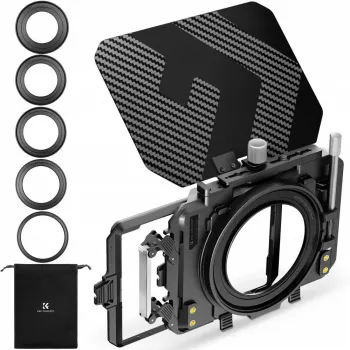 Matte Box KF parasol protector de objetivo 67-95mm para cámara videocámara K&F