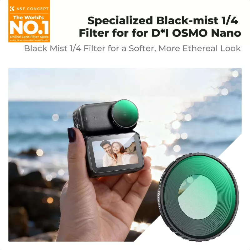 K&F Concept Filtro Nano-X Black Diffusion 1/4 para DJI Osmo Nano con funda