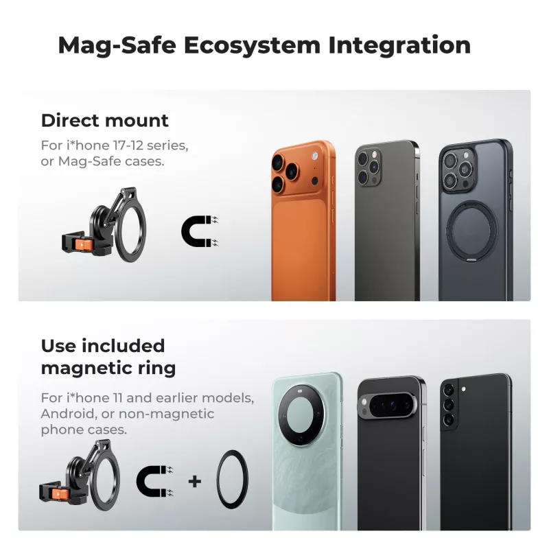 Funda de montaje magnética para DJI Osmo Pocket 3 / 4 y MagSafe iPhone - KF20.0021