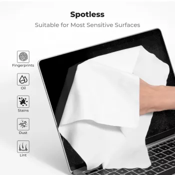 Paño de microfibra KF 30x30cm 200gsm pack de 3 para óptica, objetivos de cámara, pantallas