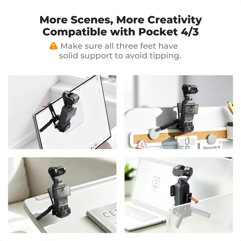 KF KF20.0022 Carcasa magnética y soporte para trípode para DJI Osmo Pocket 3 / 4