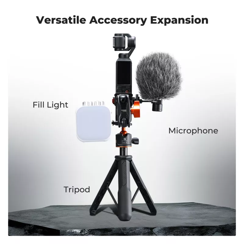 KF Adaptador de montaje marco protector para DJI Osmo Pocket 3 / 4 con soporte GoPro y rosca de trípode de 1/4