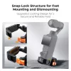 KF Adaptador de montaje marco protector para DJI Osmo Pocket 3 / 4 con soporte GoPro y rosca de trípode de 1/4