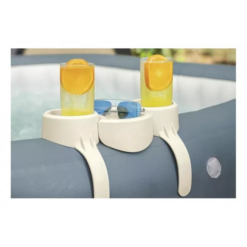 Bestway Flowclear Portavasos para piscina pack de 2 gris/azul