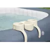 Bestway Flowclear Portavasos para piscina pack de 2 gris/azul