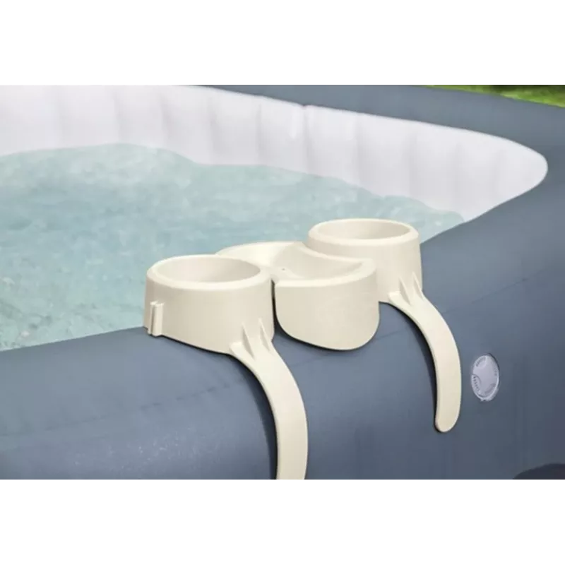 Bestway Flowclear Portavasos para piscina pack de 2 gris/azul