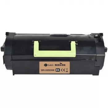 G&G Reborn Cartucho de tóner compatible con Lexmark 522X/52D2X00 Negro 45.000 páginas Remanufacturado 21310