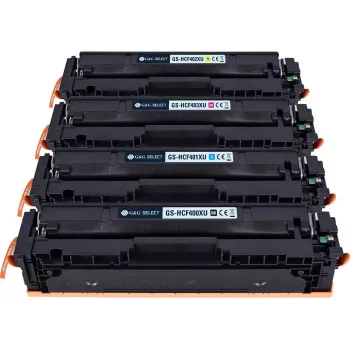 G&G Select XL Tóner sustitución para HP 201X / Canon 045H pack de 4 (Negro, Cian, Magenta, Amarillo)