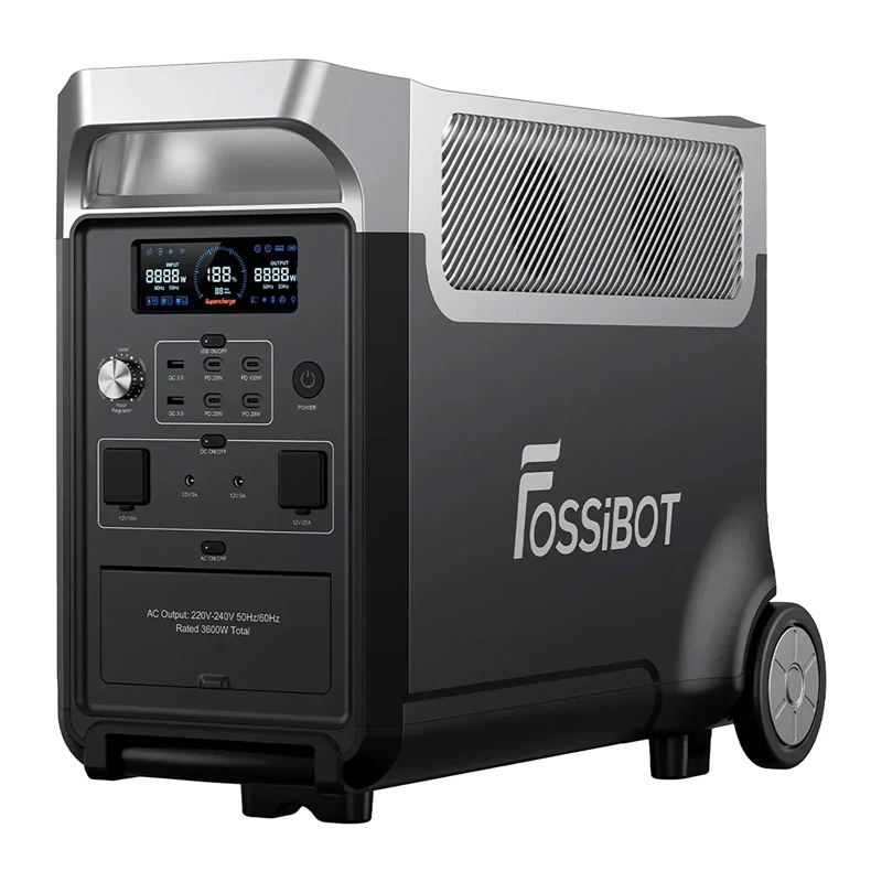 FOSSIBOT F3600 Pro 3600W Estación de energía portátil (Negro)