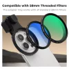 K&F Concept Soporte con pinza para smartphone para filtros y objetivos de 58mm - Negro