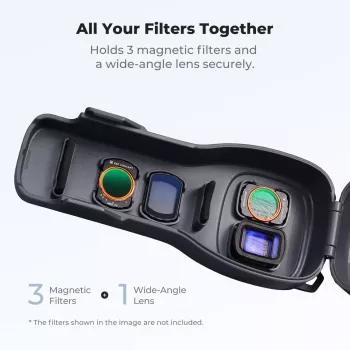 Funda protectora rígida de PC KF para DJI Osmo Pocket 3/4 con correa - negra
