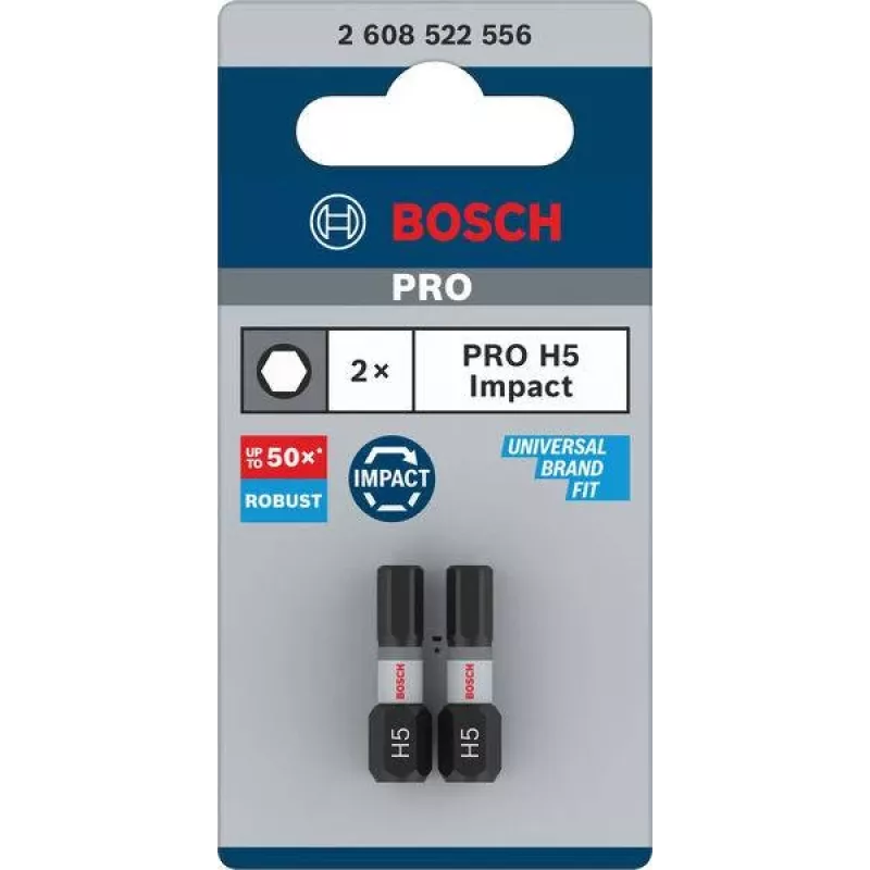 Bosch Professional Impact Control Hex Impact Puntas H5 Set de 2 (2608522556)
