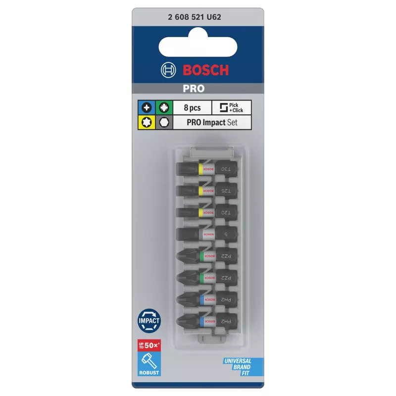 Bosch PRO Impact Set de puntas 8 piezas (2608521U62)