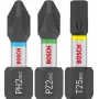 Bosch Set de puntas para destornillador PRO Impact PH2 PZ2 T20 T25 T30 x5 25 piezas (2608521U63)